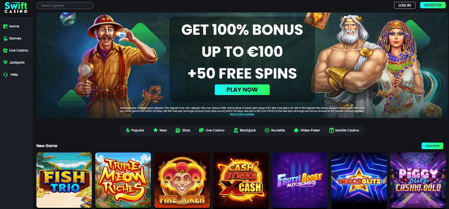 Swift Casino Screenshot 1
