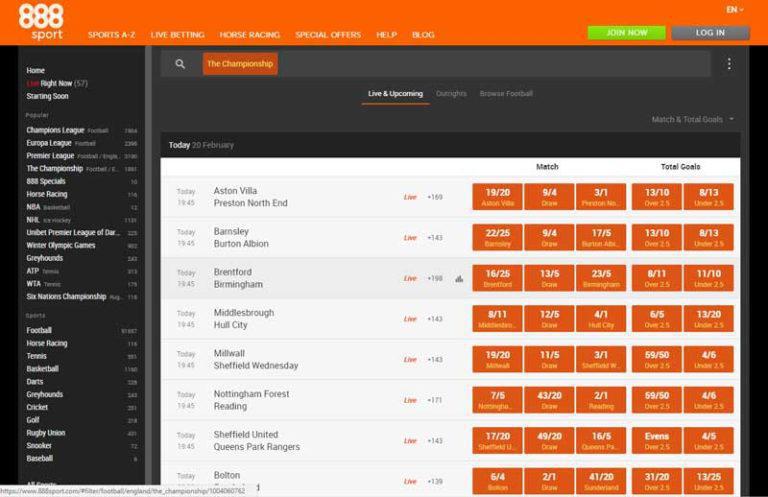 888 Sport Main Prod - Ubet Sports Betting