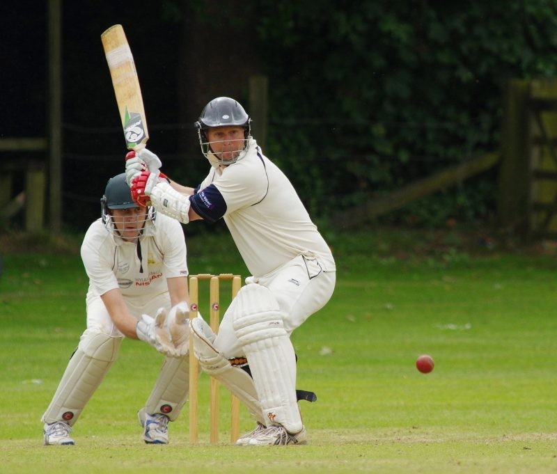 the mans are playing cricket